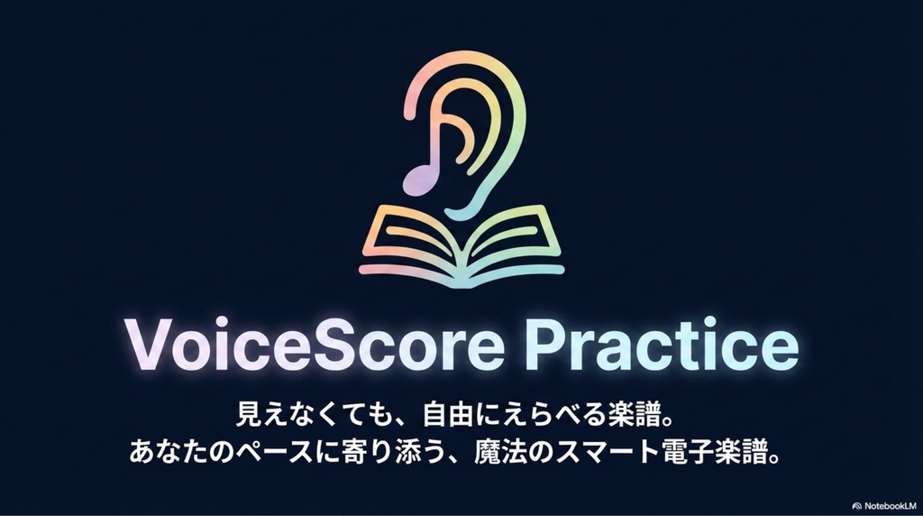【モニター価格・プレリリース版】VoiceScorePracticeアプリ2026年5月分利用パスワード(アクセシビリティ対応の音楽学習サポートツール・アンケート協力のお願い)