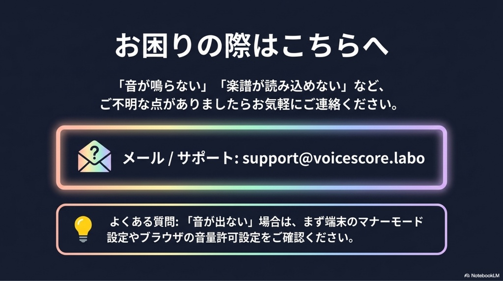 【モニター価格・プレリリース版】VoiceScorePracticeアプリ2026年5月分利用パスワード(アクセシビリティ対応の音楽学習サポートツール・アンケート協力のお願い)