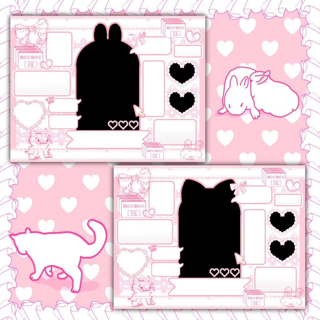 【FREE】猫・うさぎコテキャシート
