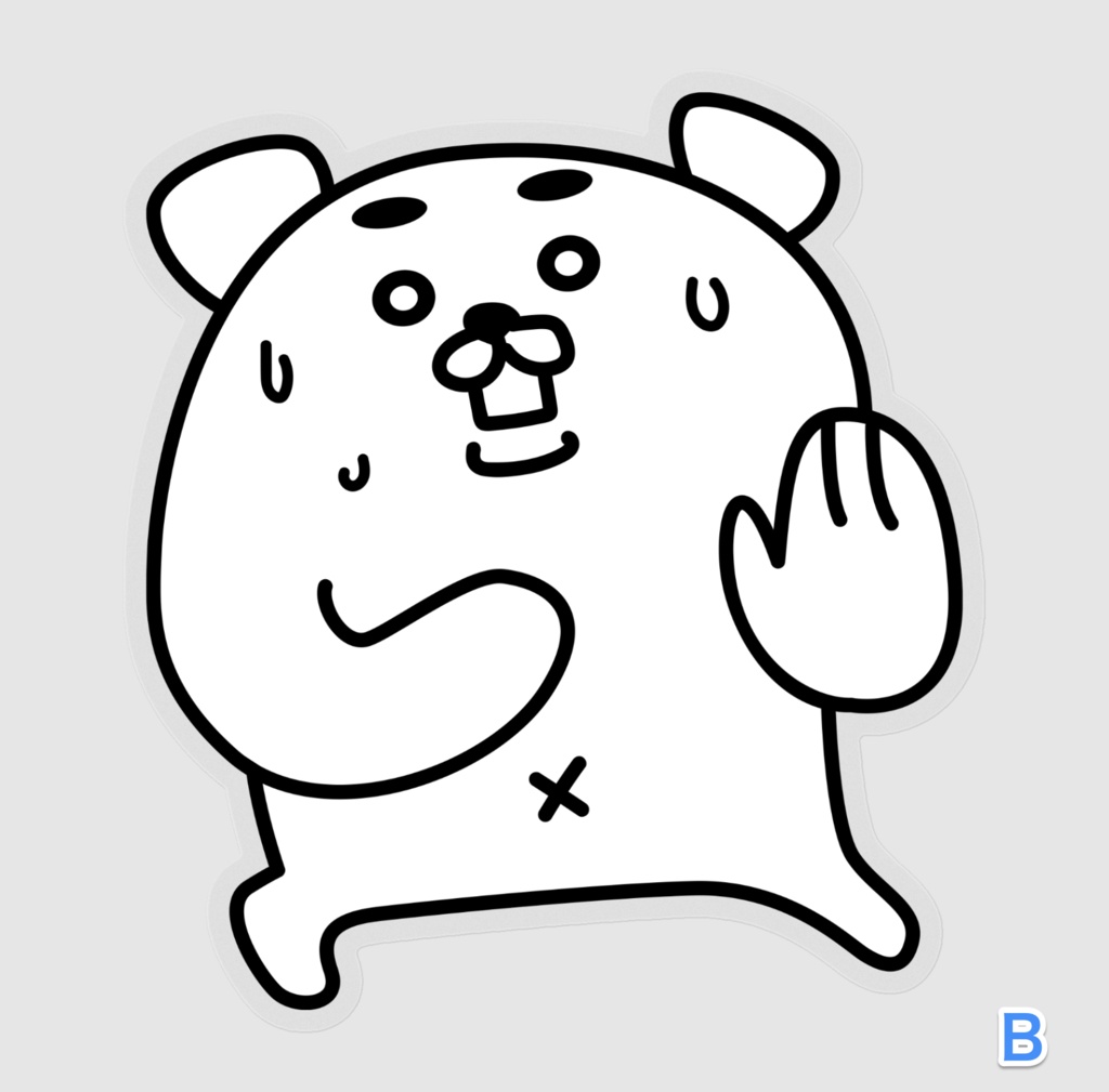 (バリエーション有)クマチャァンステッカー