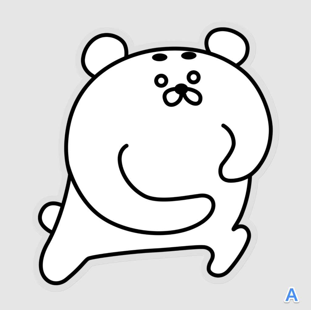 (バリエーション有)クマチャァンステッカー