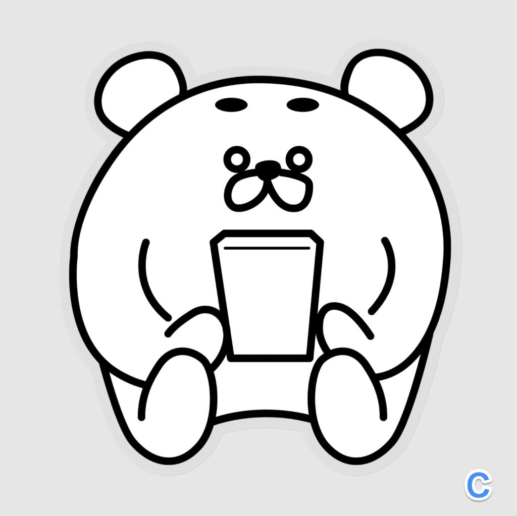 (バリエーション有)クマチャァンステッカー