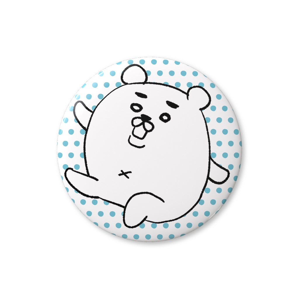 クマチャァンバッジ水玉