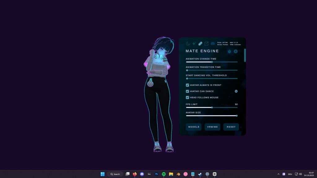 MateEngine - かわいいインタラクティブデスクトップアニメガールアプリ
