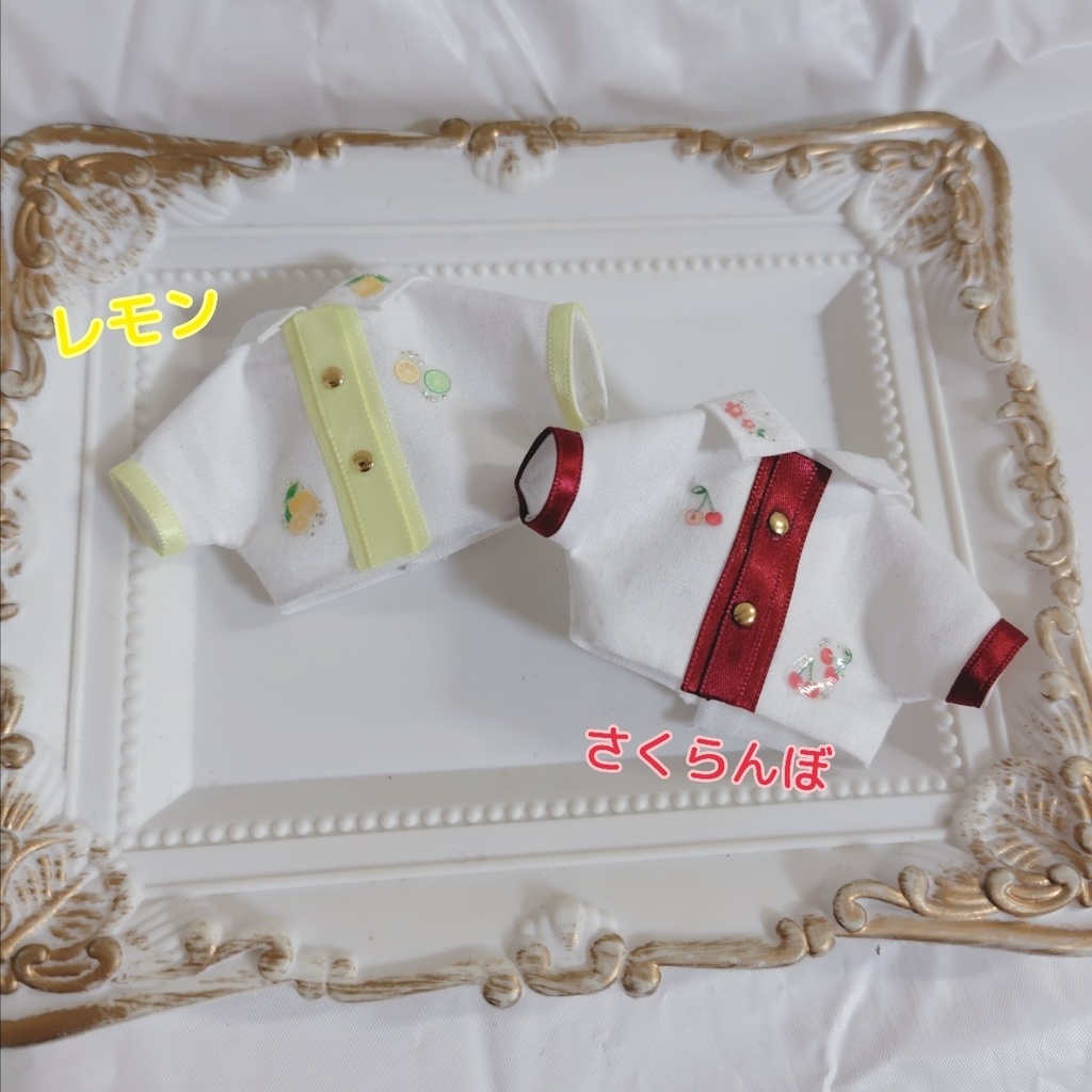 爽やかフルーツ✕白シャツ (10cmぬい用)