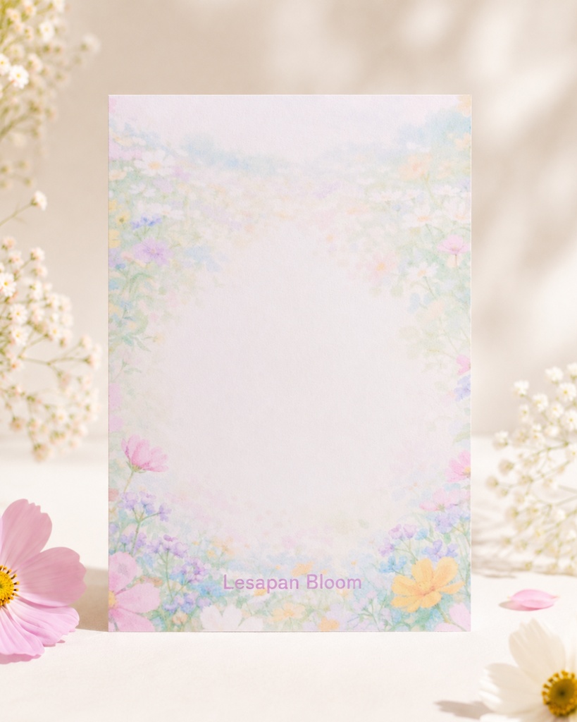 お花畑のメッセージカード(ありがとう)