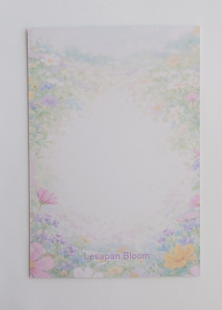 お花畑のメッセージカード(ありがとう)
