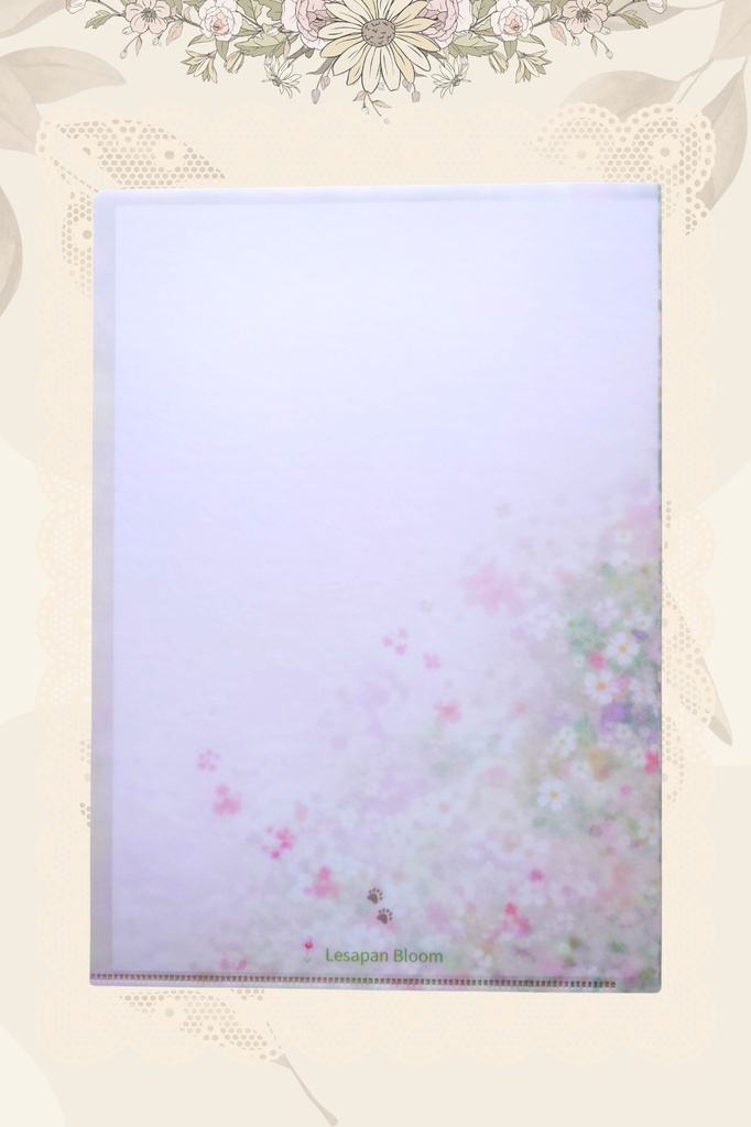 Lesapan Bloom|お花畑のやさしいA4クリアファイル(厚手)
