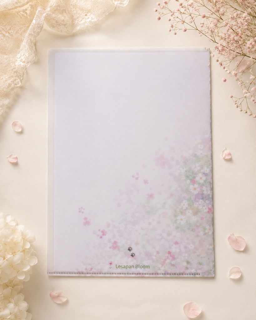 Lesapan Bloom|お花畑のやさしいA4クリアファイル(厚手)