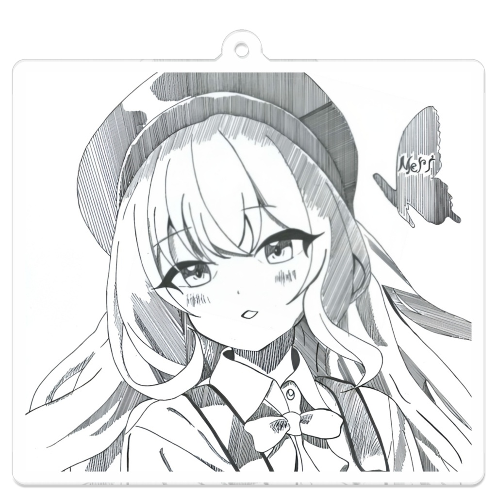 『ゆるふわガール』のアクリルキーホルダー70×70mm