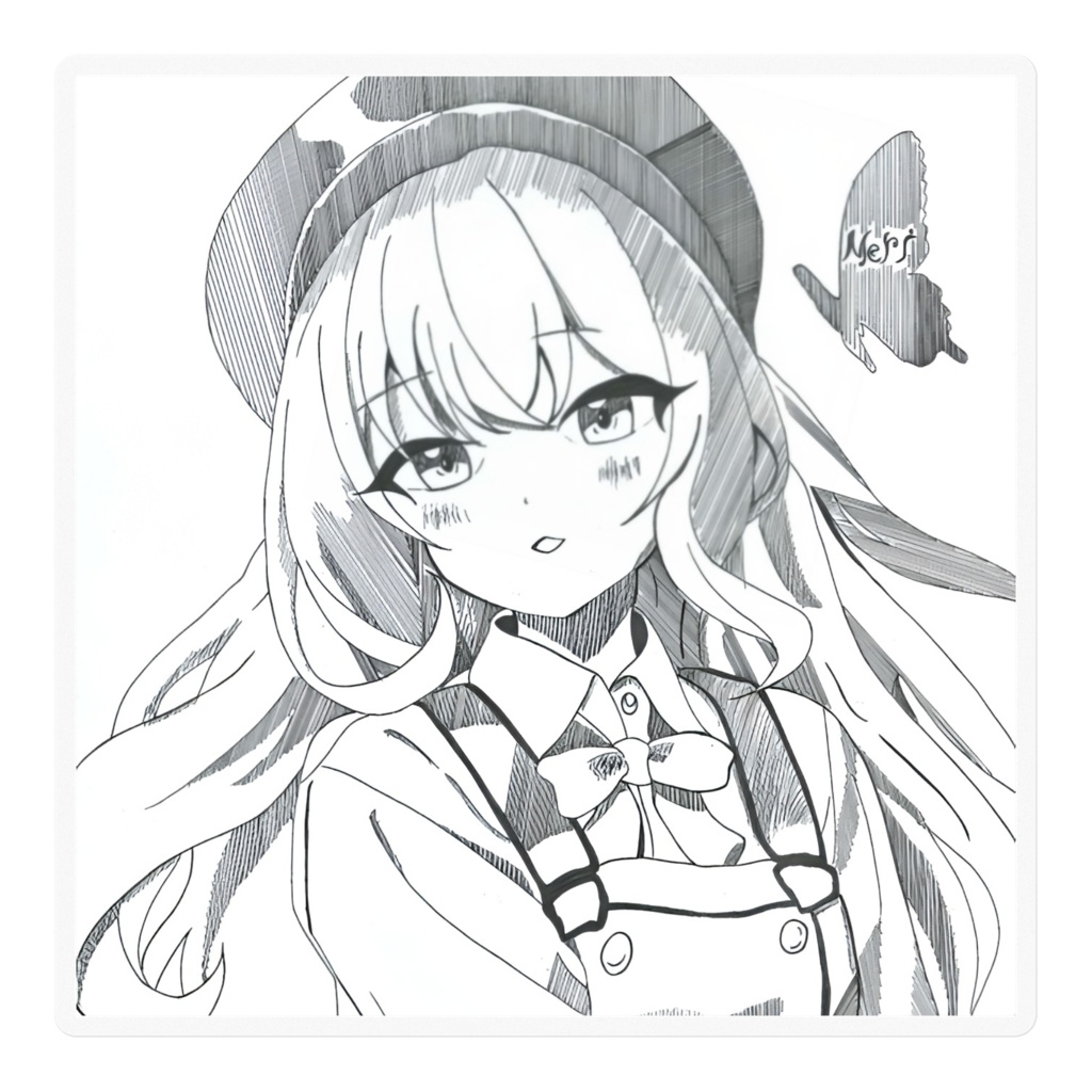 『ゆるふわガール』ステッカー 100×100mm