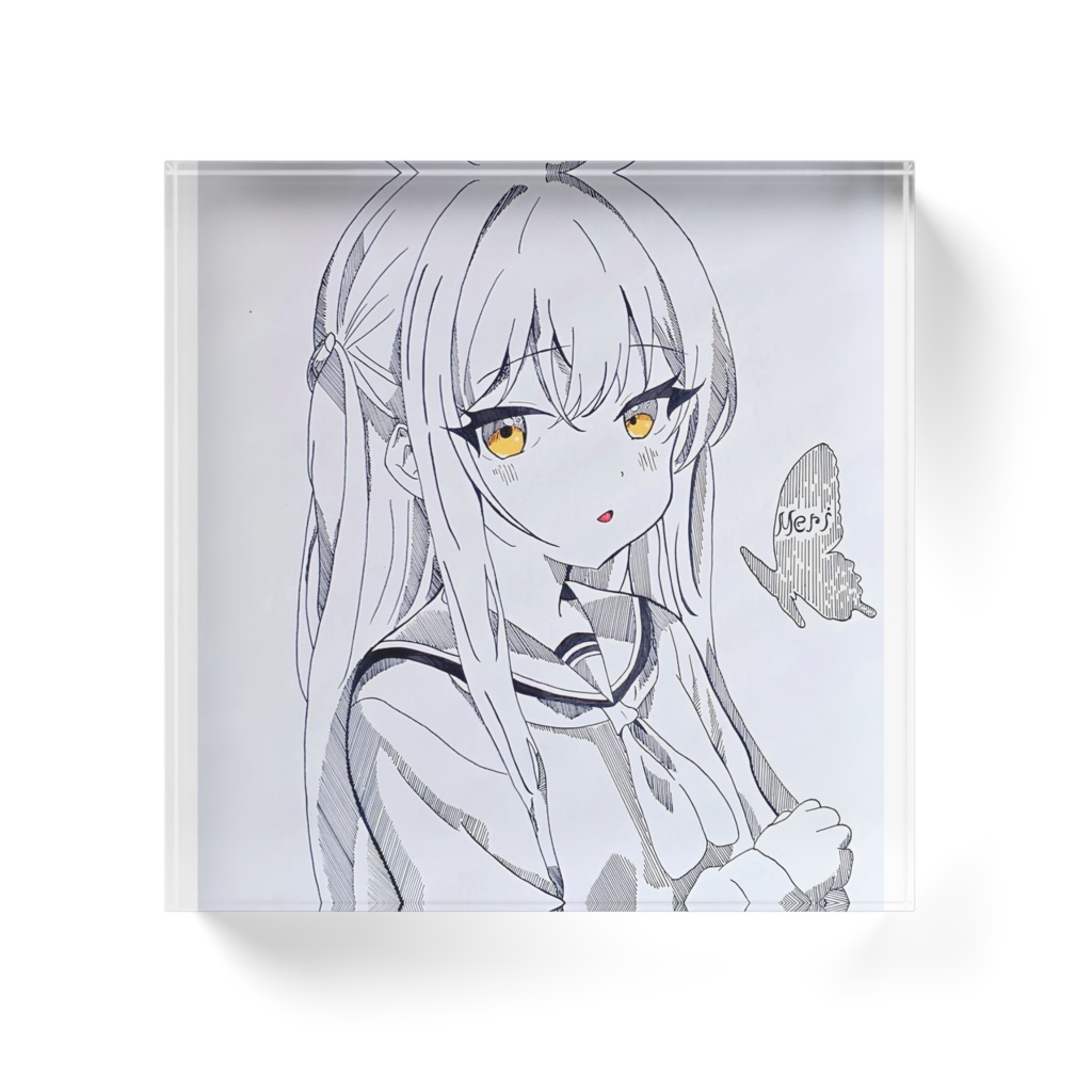 『今日も君と歩きたくて』アクリルブロック - 100x100mm