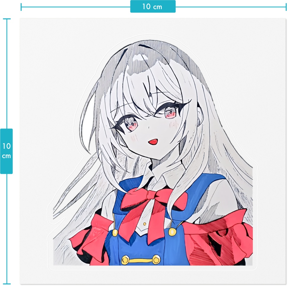 赤目の魔女は夏と共に現れた ステッカー100×100mm