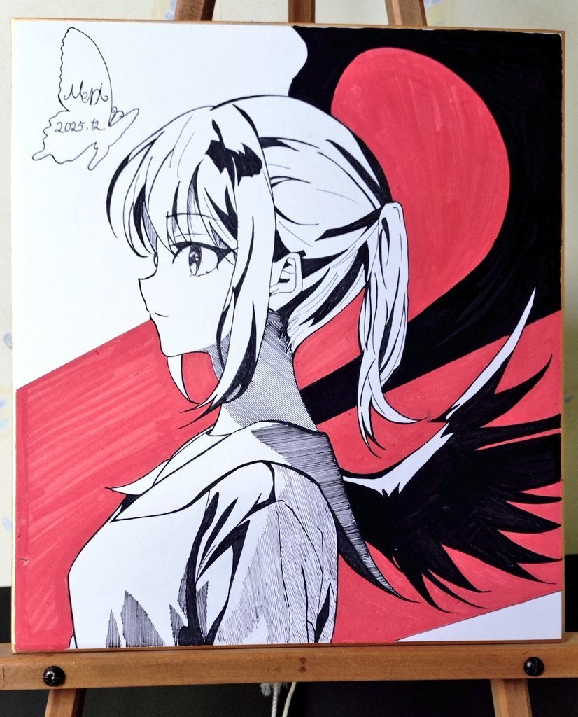 堕天　色紙イラスト