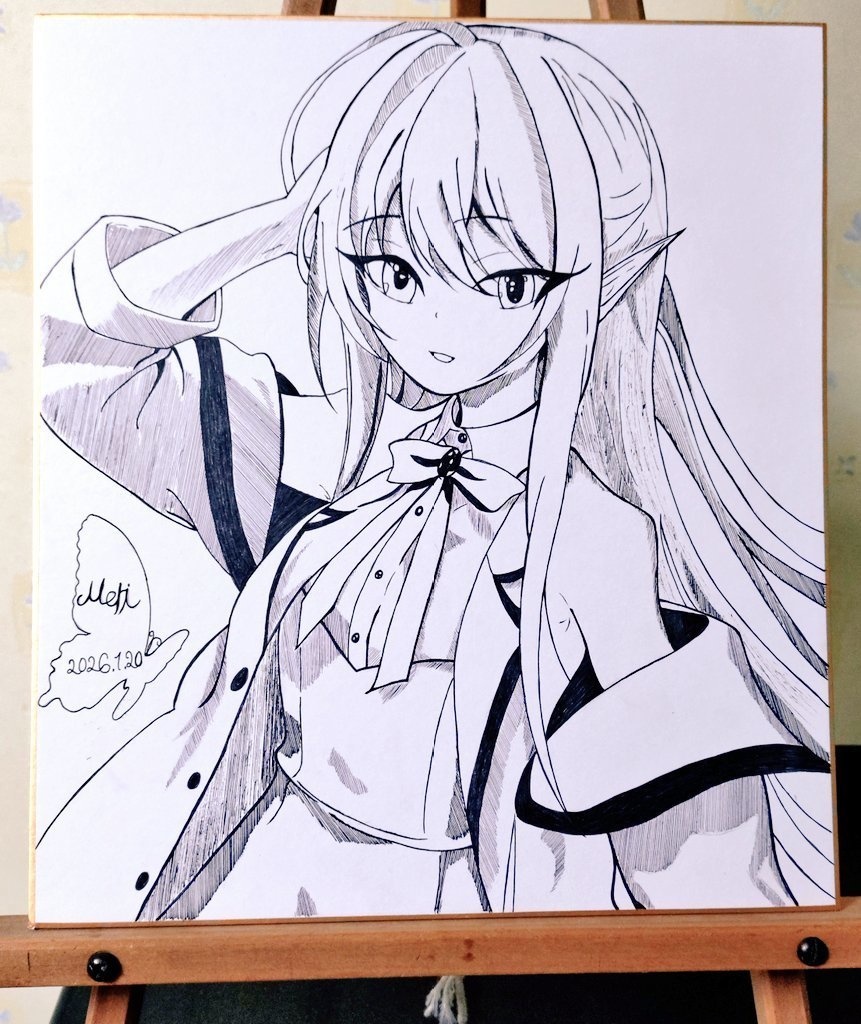 『白銀の森の住人』色紙イラスト