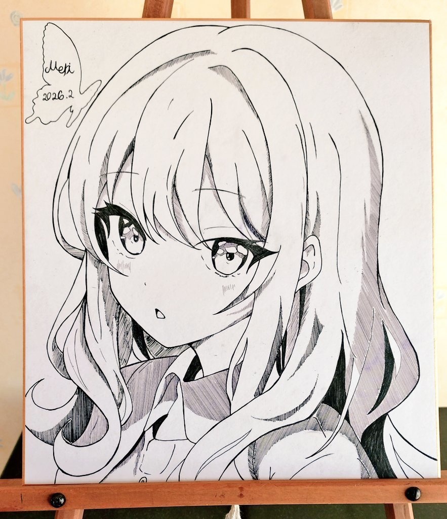 ツンデレ少女　色紙イラスト