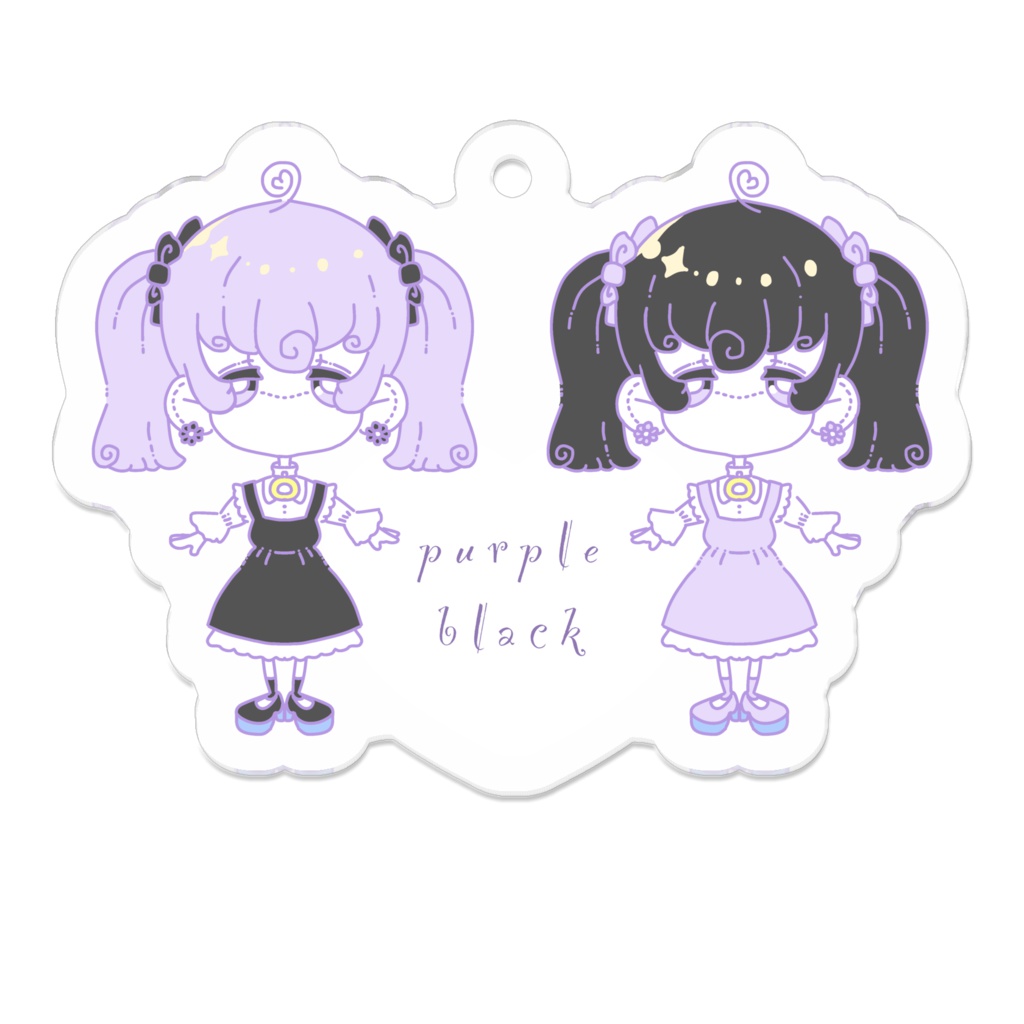 purple black doll