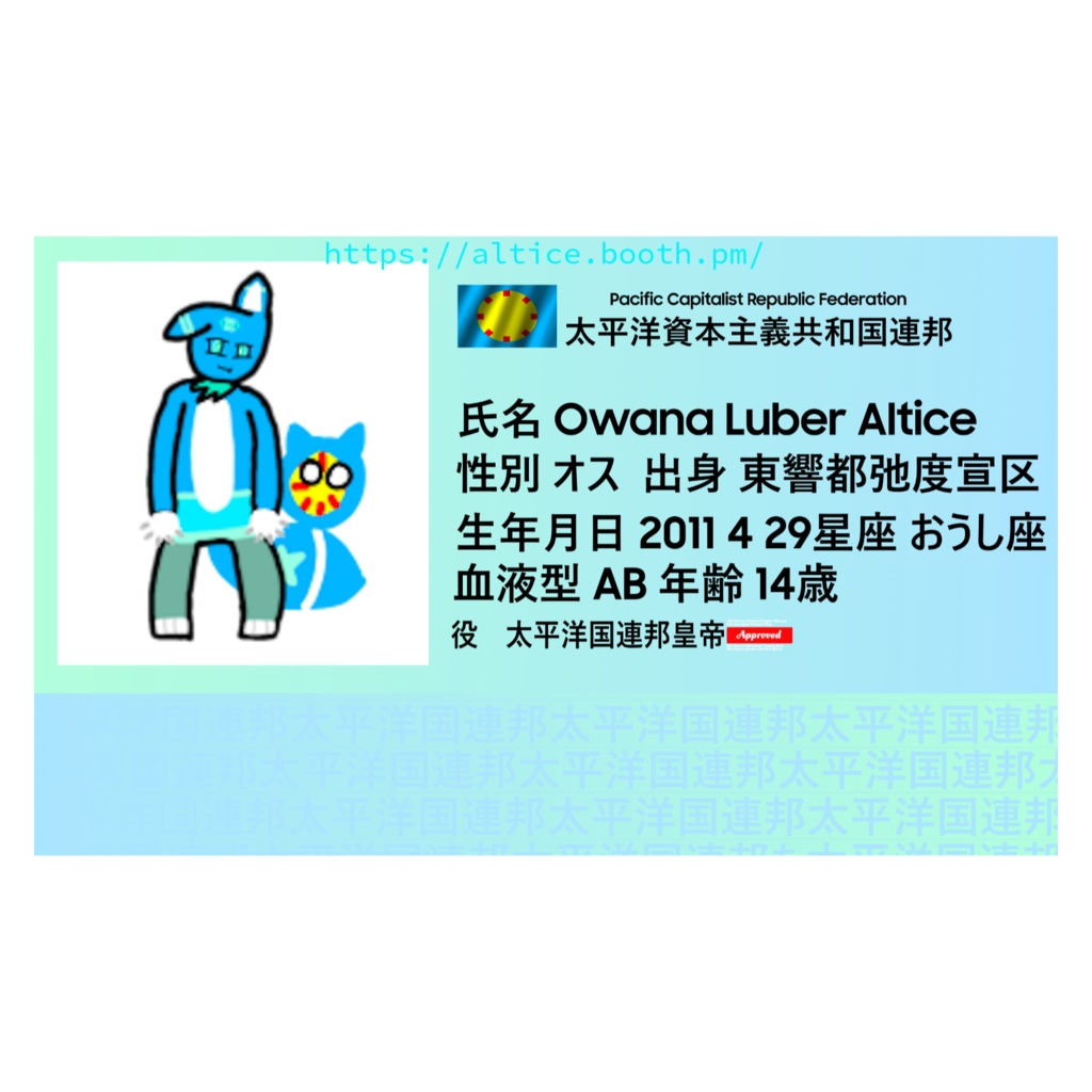 アルティス直々デザイン アルティスの国籍カード風名刺カード