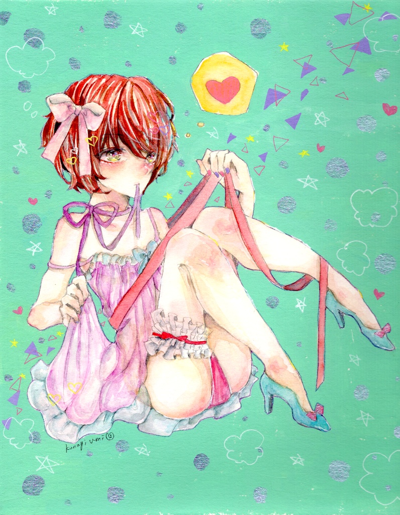 【原画】リボンを添えて