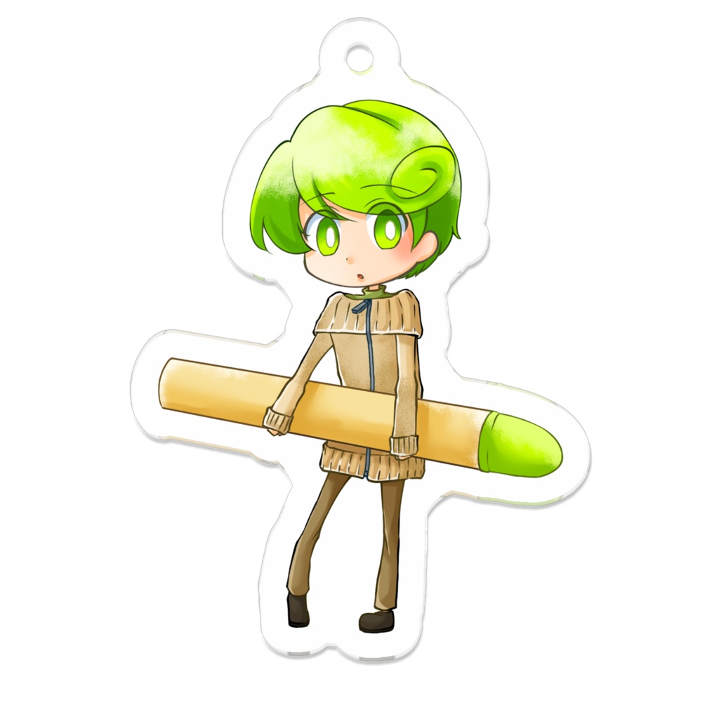 色いろ！　アクリルキーホルダー　黄緑