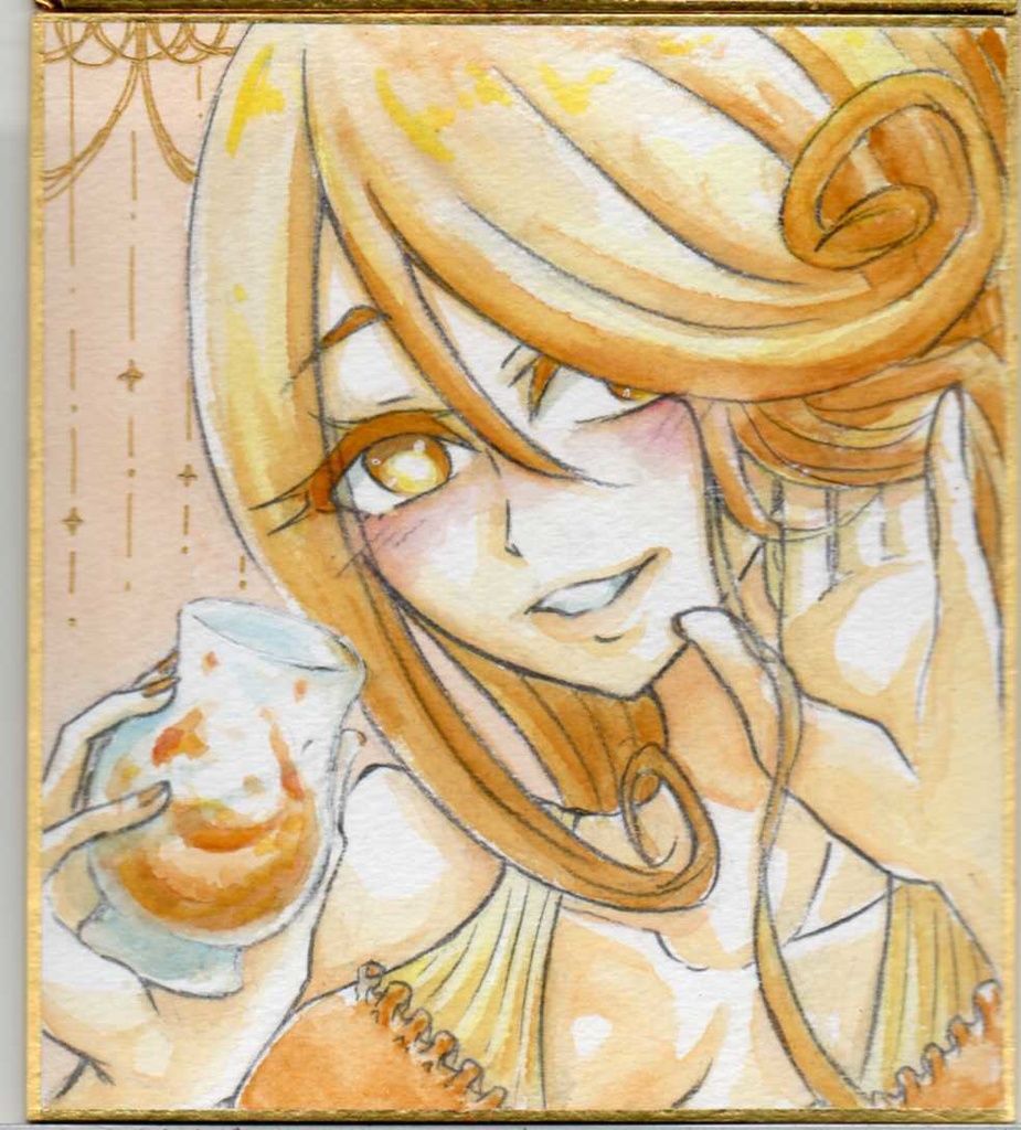 【ミニ色紙】お酒擬人化　ウィスキー