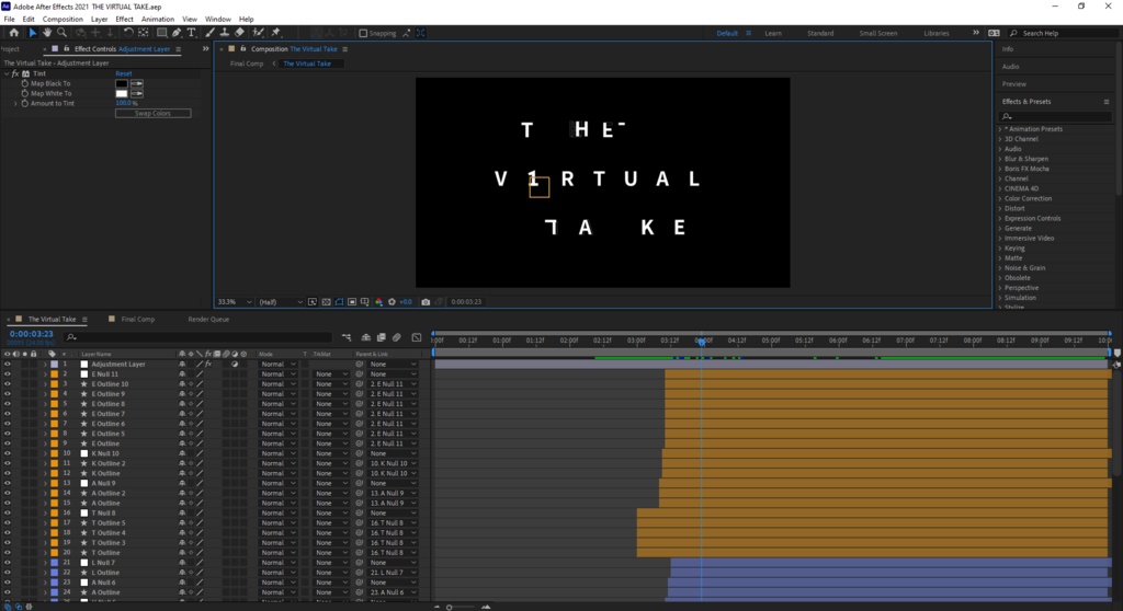 THE VIRTUAL TAKE Logo Animation After Effects Templates (.aep)