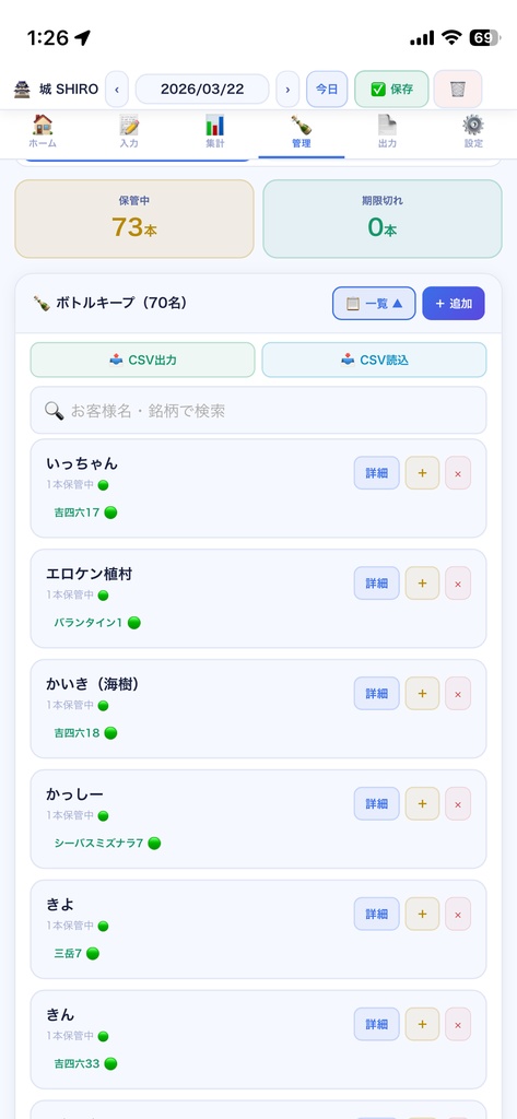 城SHIRO|小箱オーナーが自作した、ナイトクラブ専用日次管理ツール