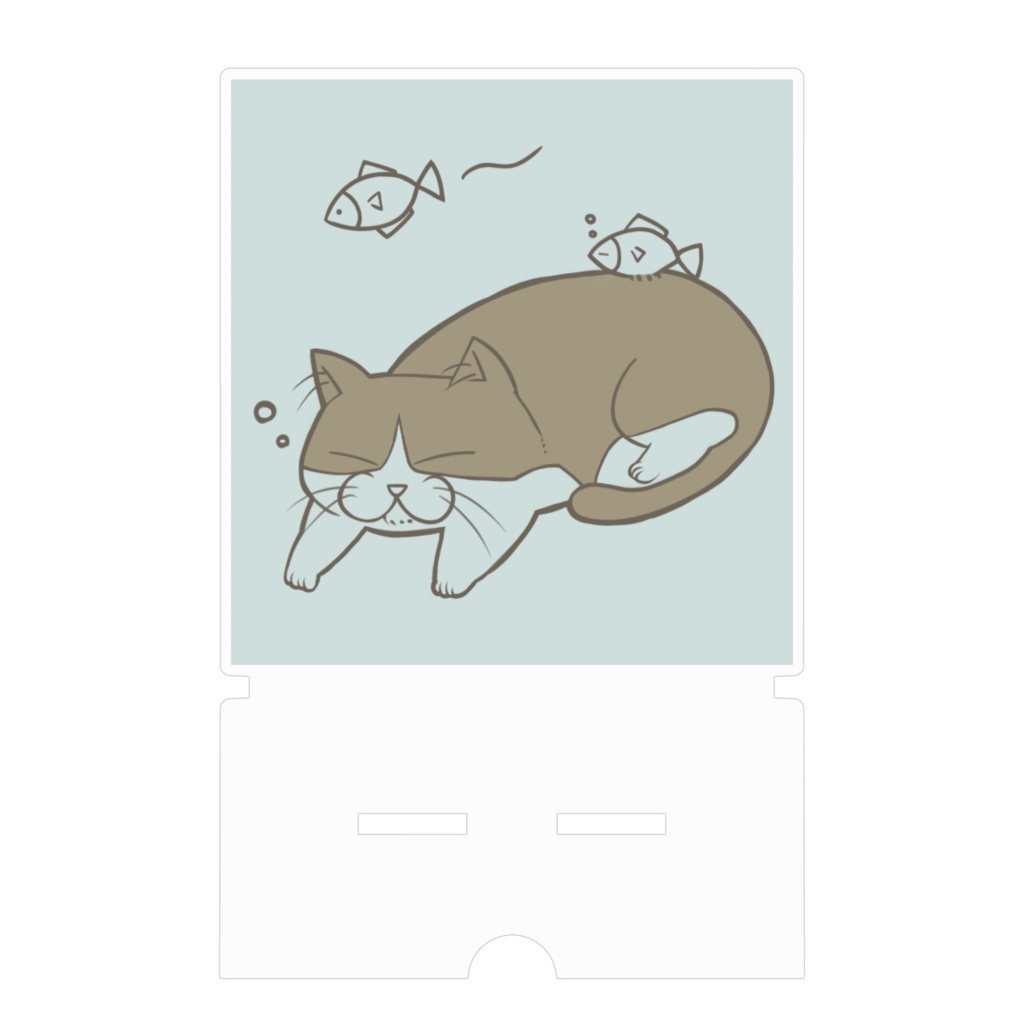 はちわれ アクリルスマホスタンド おさかな