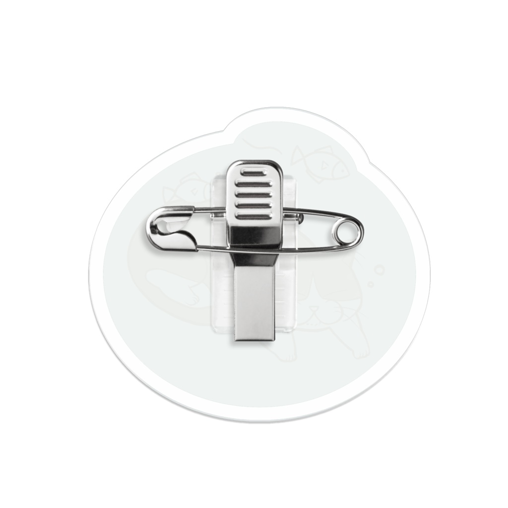 はちわれ アクリルバッジ おさかな