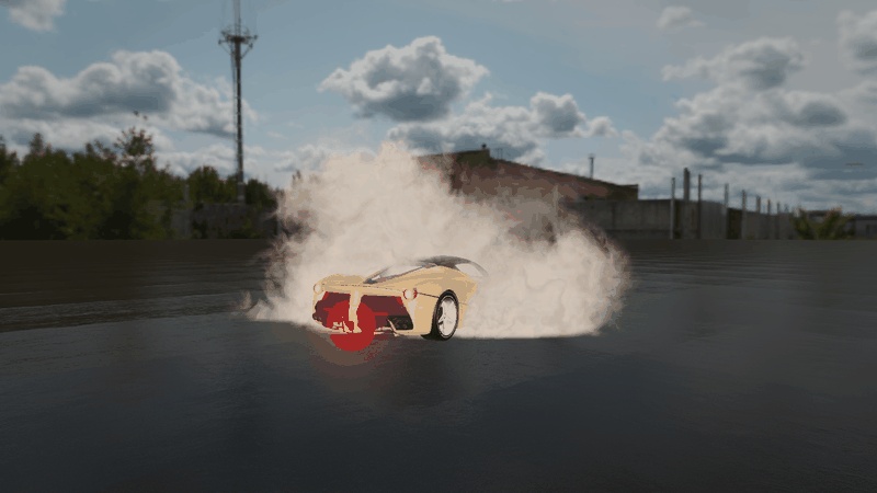 【VRChatワールド】DriftSmoke|タイヤスモーク・排気・土ぼこりのパーティクル