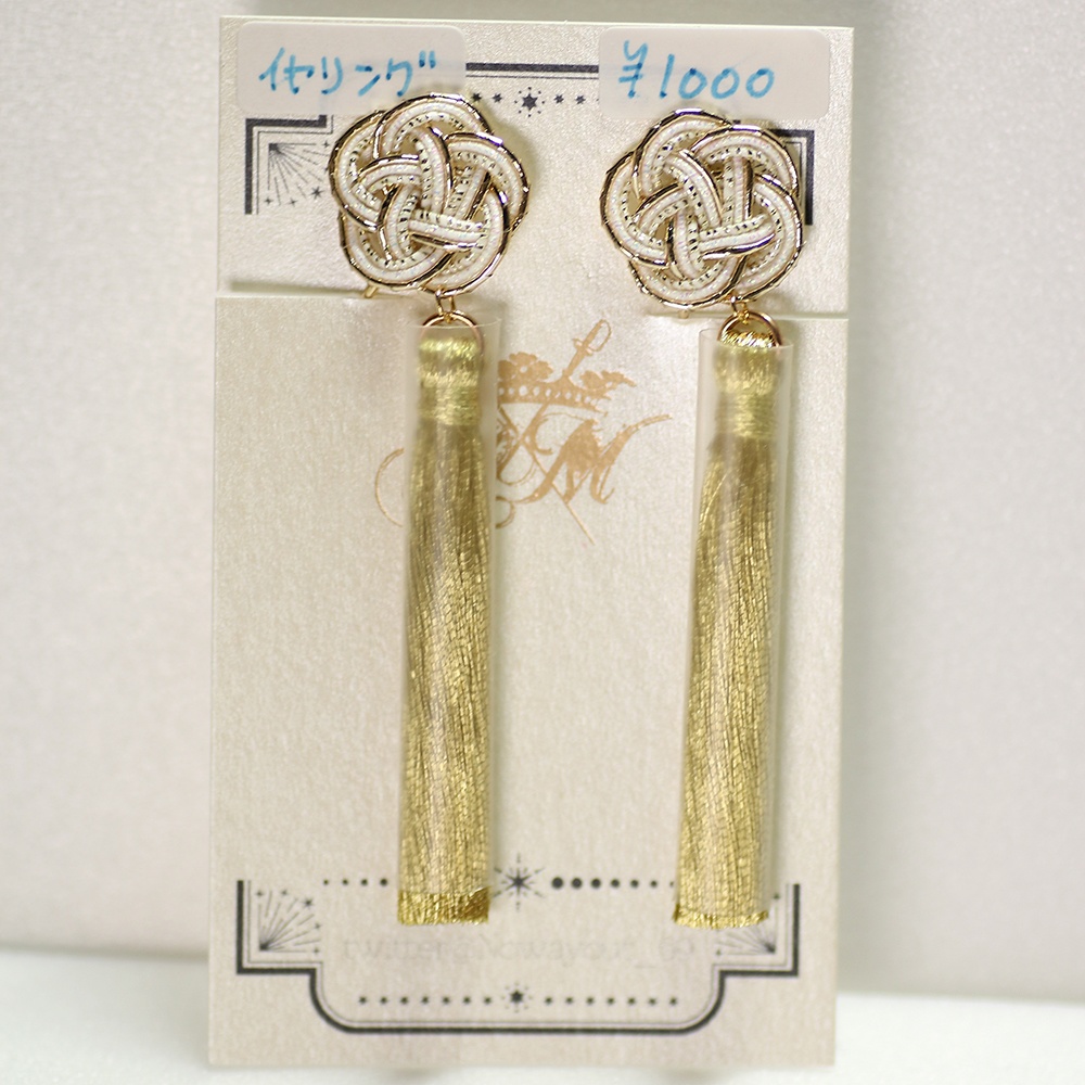 水引お花ピアス・イヤリング6種(鍾離/魈)