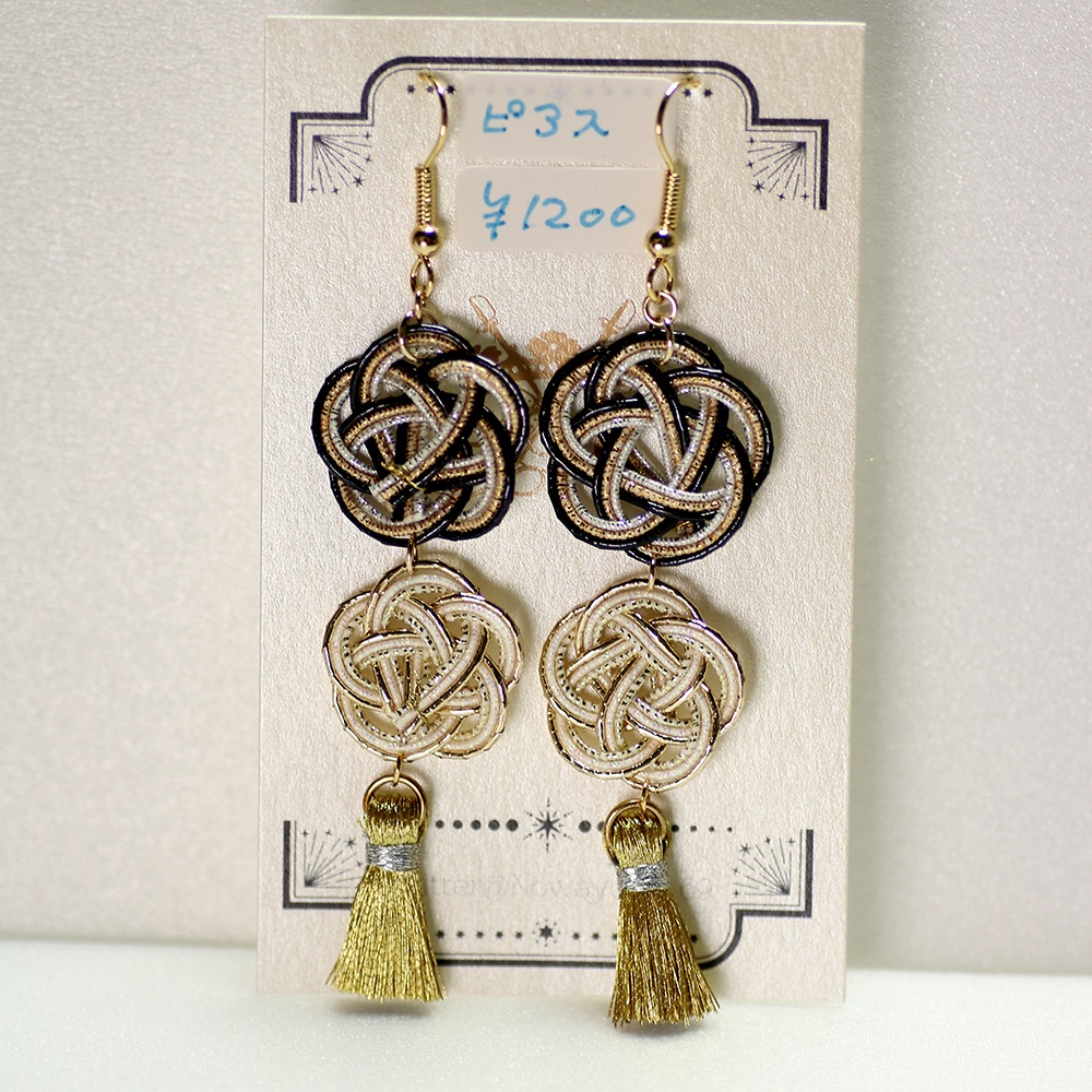 水引お花ピアス・イヤリング6種(鍾離/魈)