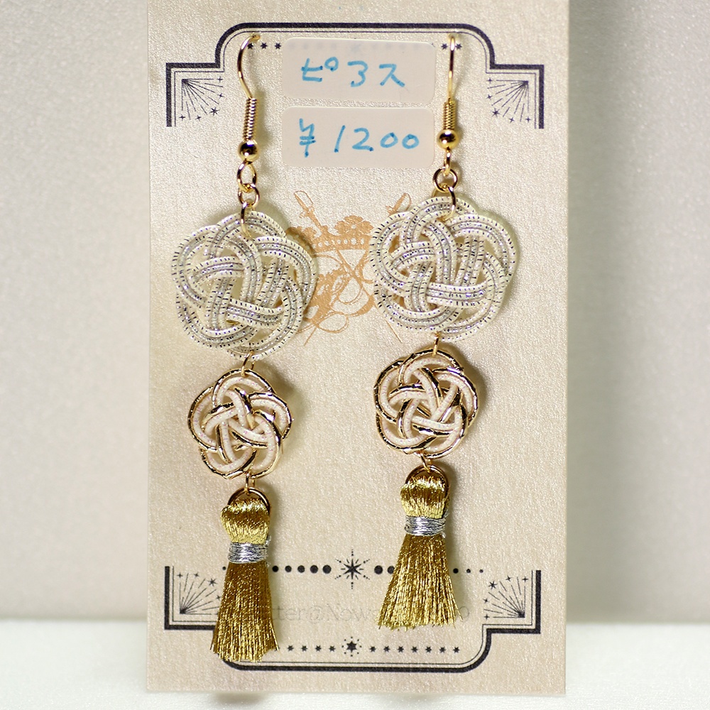 水引お花ピアス・イヤリング6種(鍾離/魈)