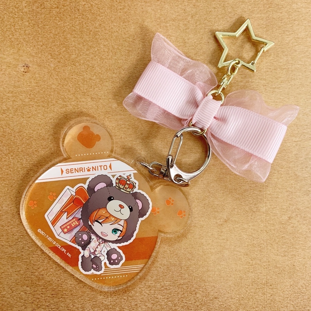 ウサ耳缶バッジロゼット キンブレリボン バッグチャーム ピンクセット