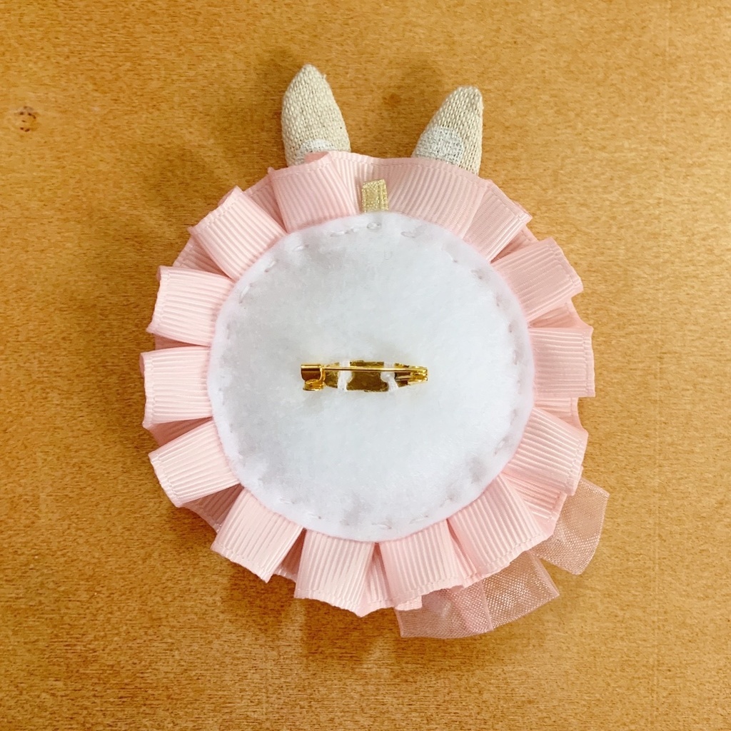 ウサ耳缶バッジロゼット キンブレリボン バッグチャーム ピンクセット