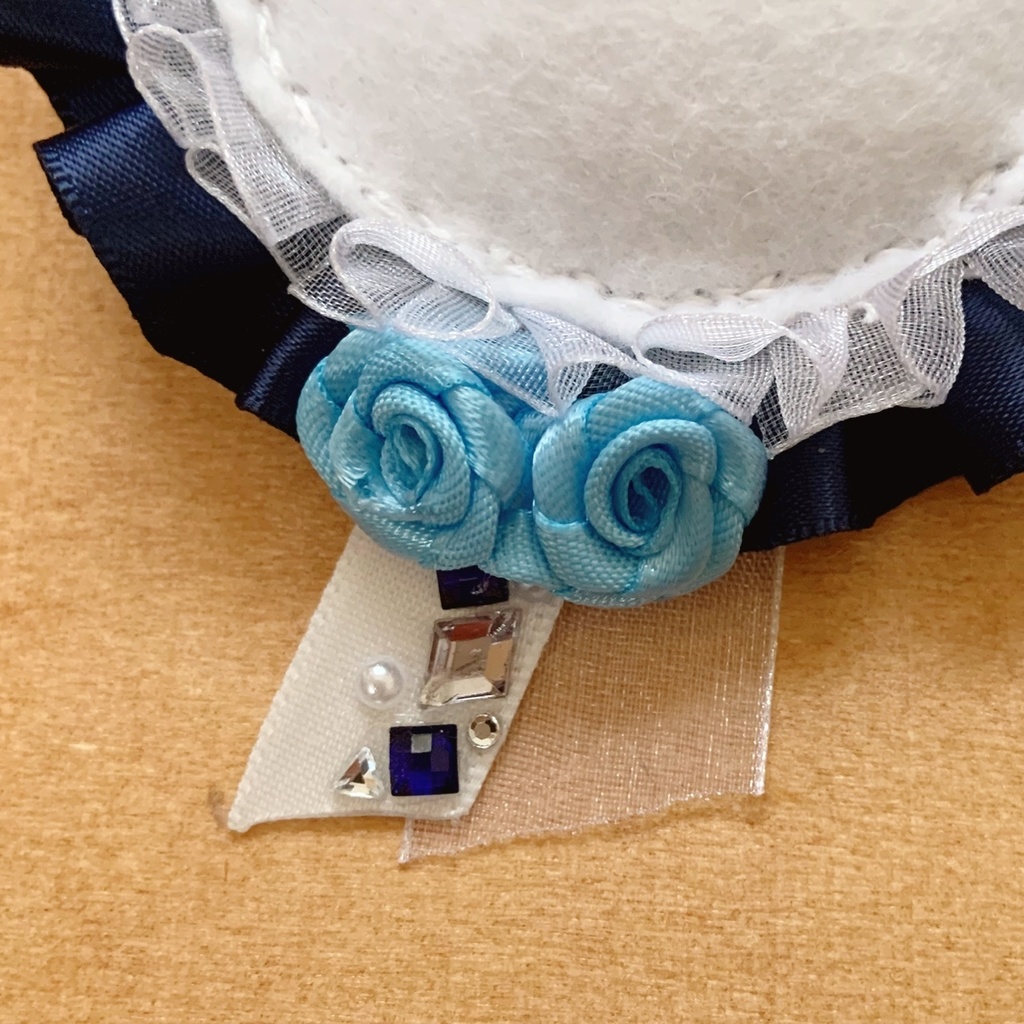 缶バッジロゼット キンブレリボン セット ブルーローズ