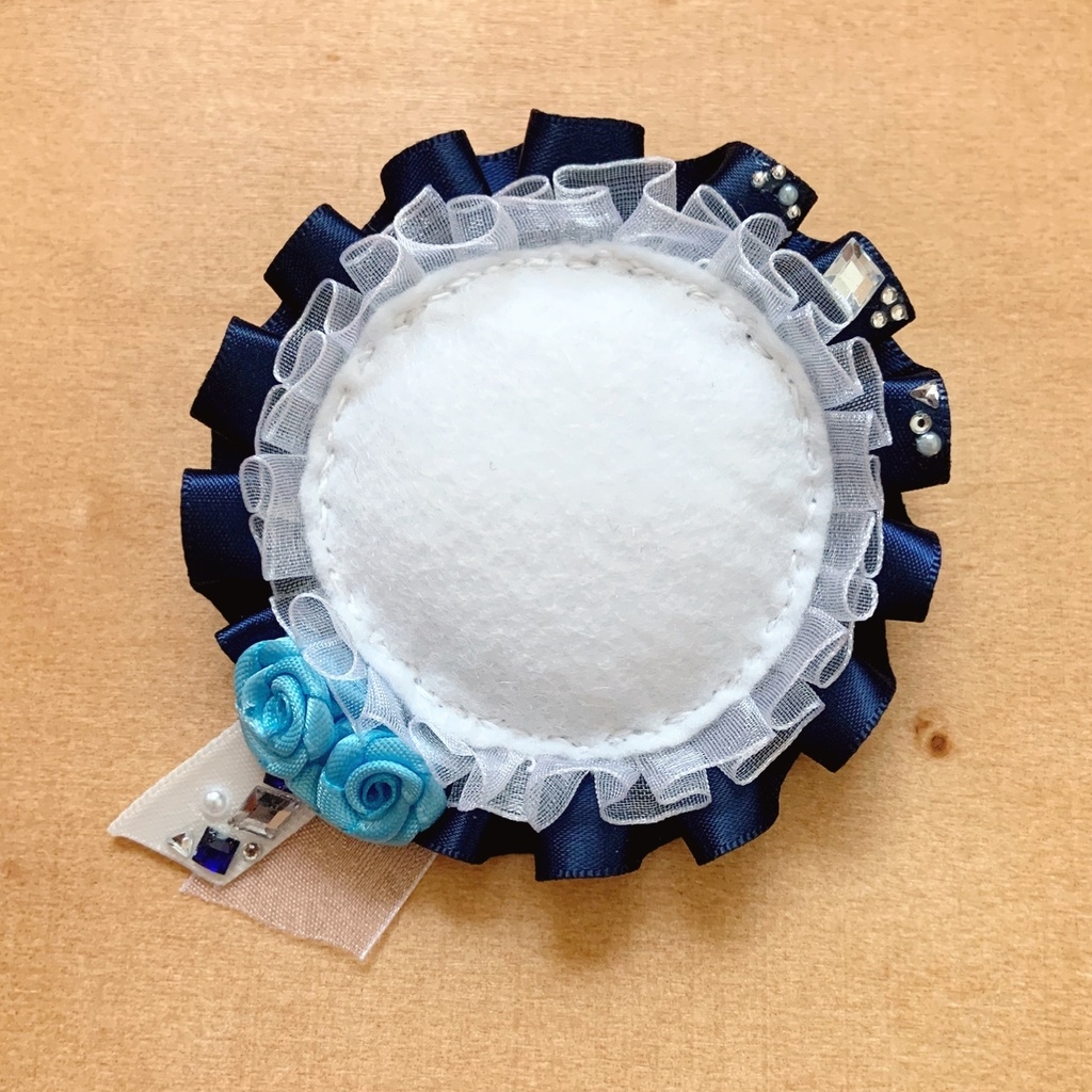 缶バッジロゼット キンブレリボン セット ブルーローズ