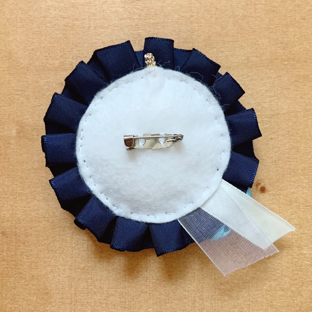 缶バッジロゼット キンブレリボン セット ブルーローズ