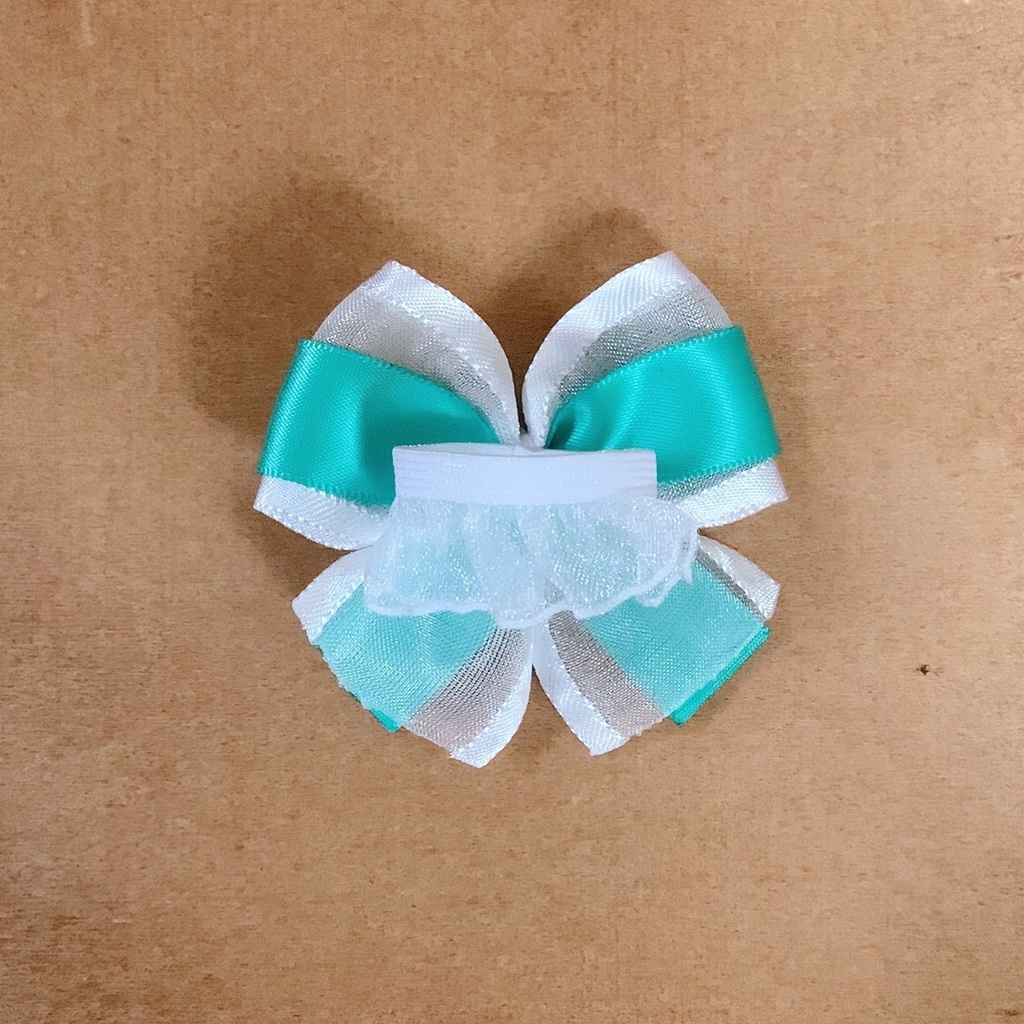 缶バッジロゼット キンブレリボン セット グリーンカラー プリンス ビジュー