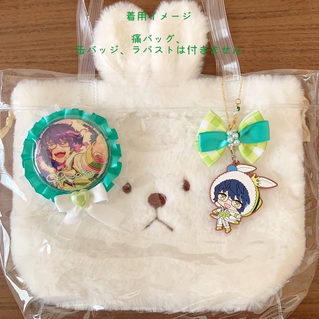 缶バッジロゼット バッグチャーム セット レッドチェック ハート