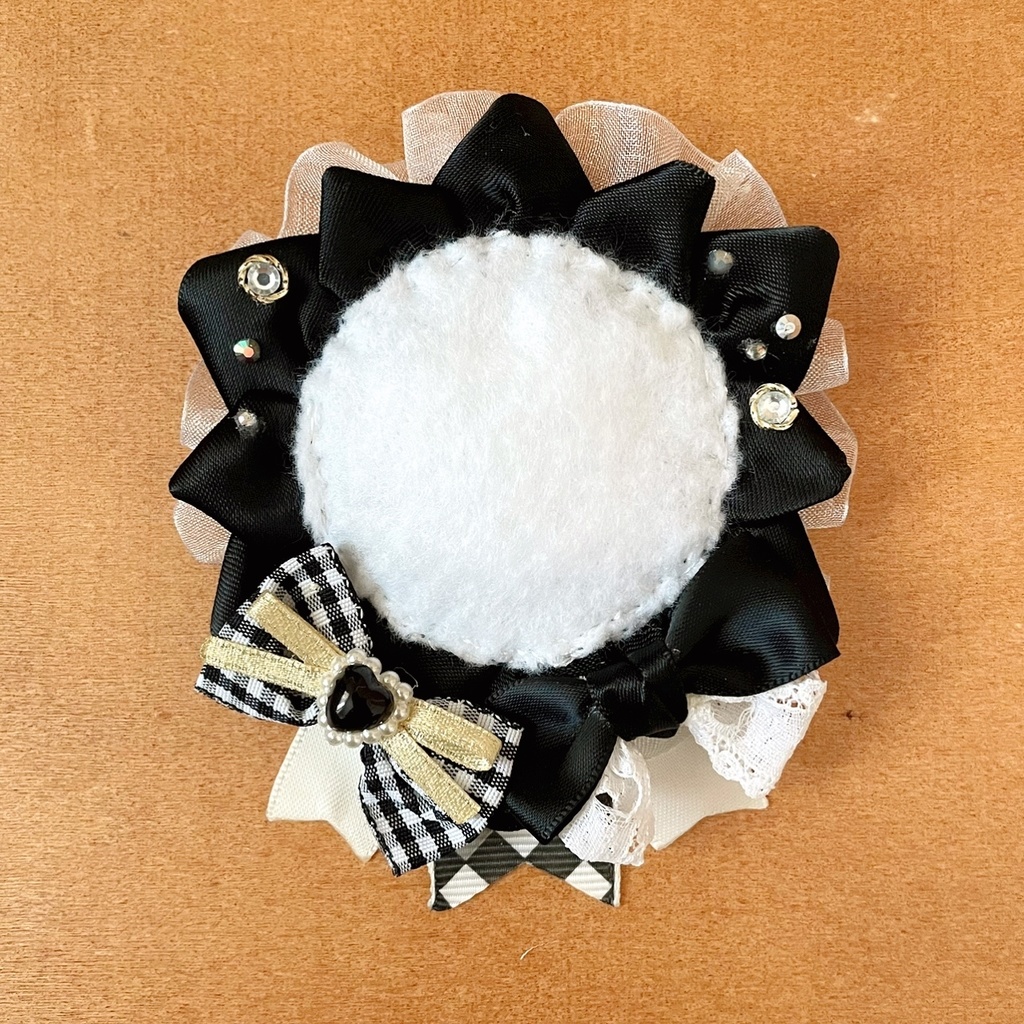 缶バッジロゼット モノクロカラー スターロゼット