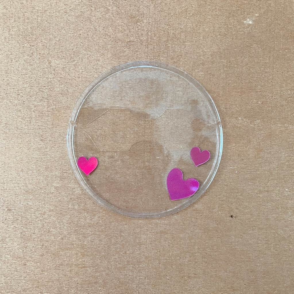 缶バッジロゼット デコカードケース 缶バッジカバー ピンク ローズ セット