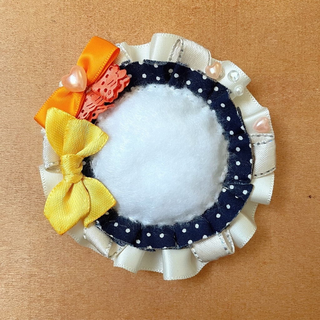 【スペシャルプライス】 缶バッジロゼット カードケース ネイビー オレンジセット