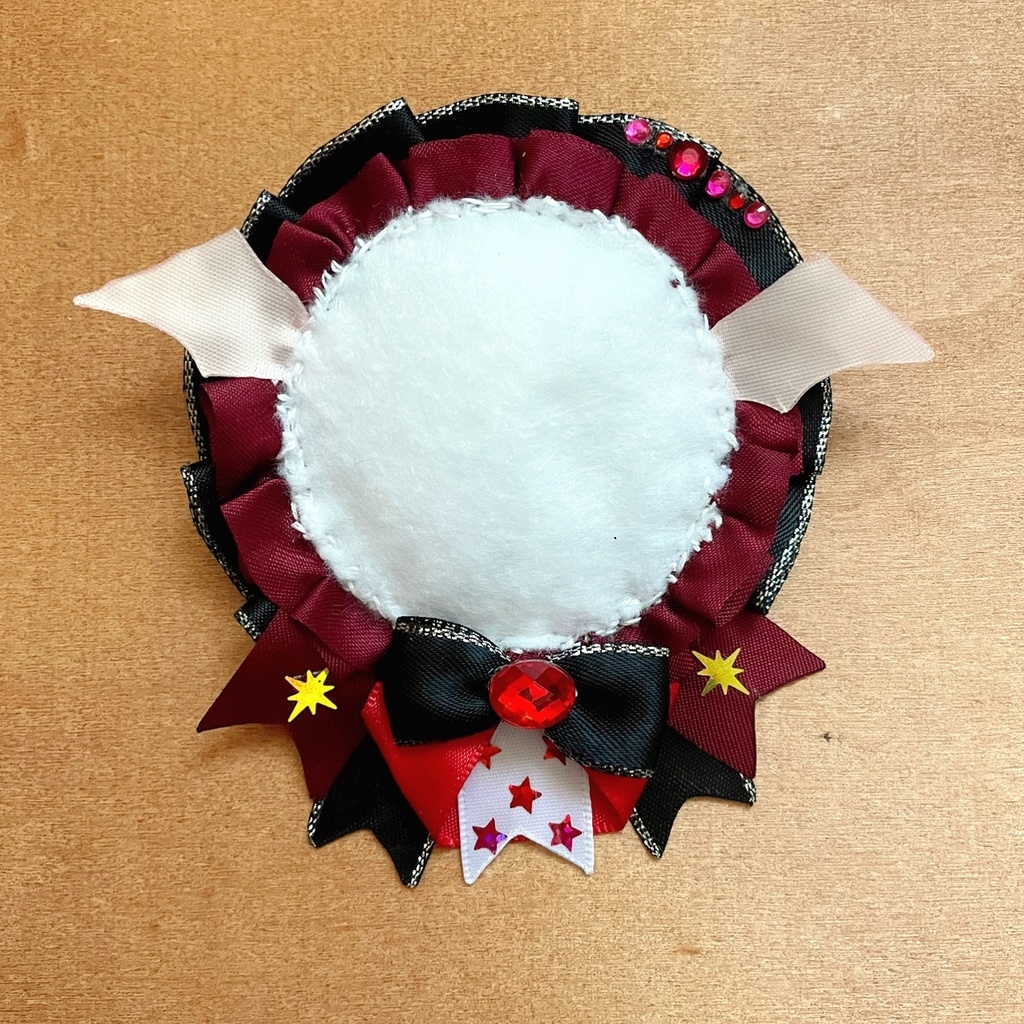 悪魔の羽根 缶バッジロゼット カードケース レッド ブラック セット