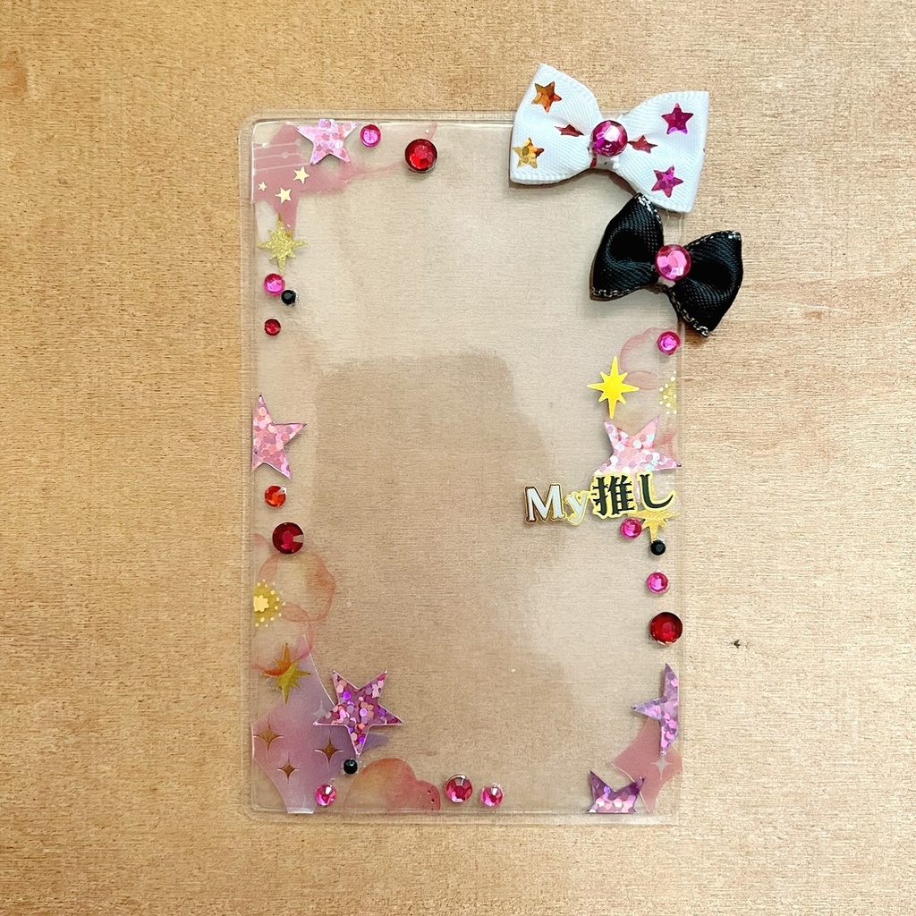 悪魔の羽根 缶バッジロゼット カードケース レッド ブラック セット