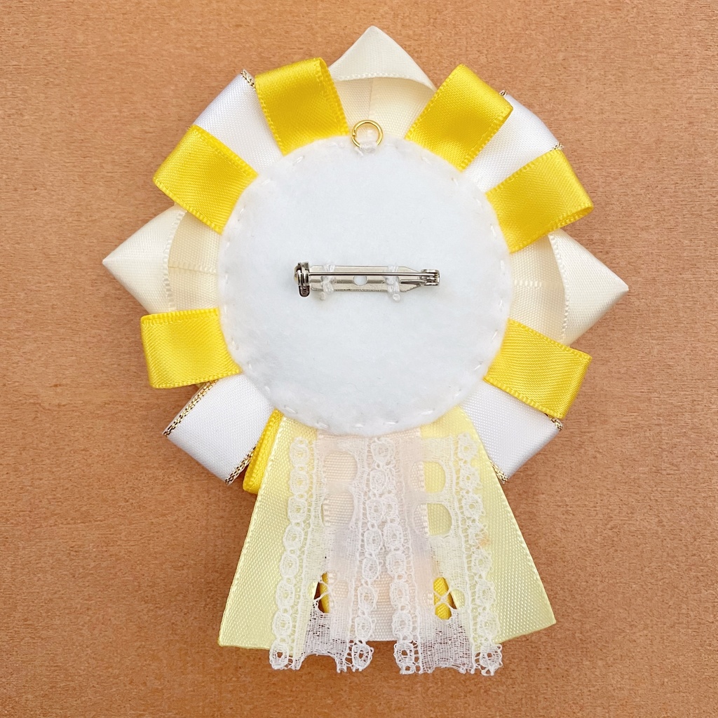 天使の羽根 バッジロゼット カードケース イエロー トリプルハート セット