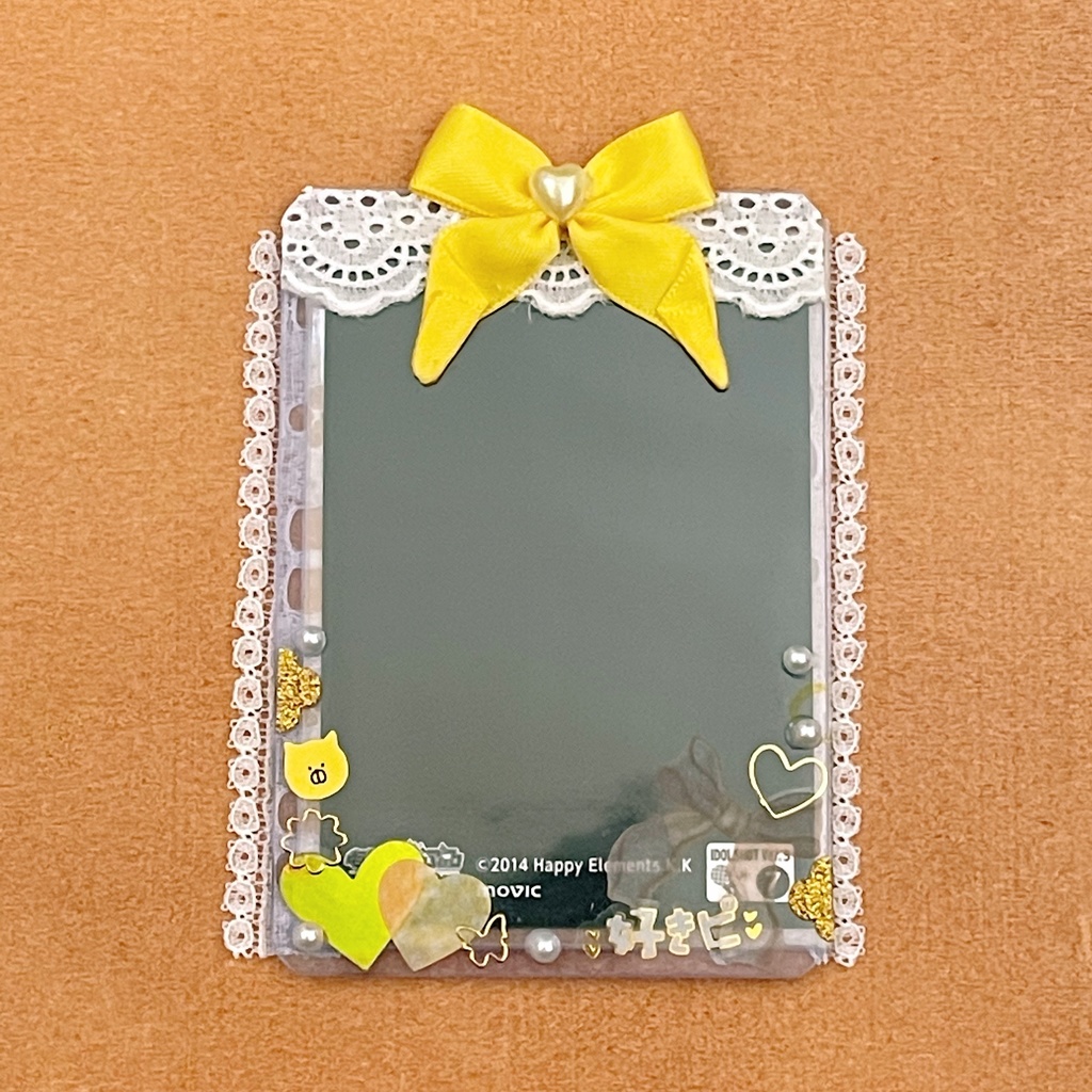 天使の羽根 バッジロゼット カードケース イエロー トリプルハート セット