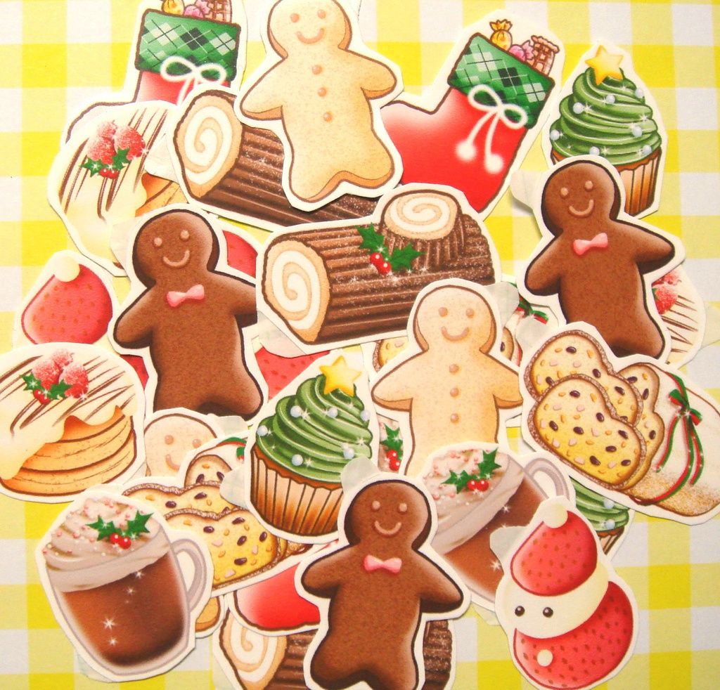 クリスマススイーツ☆フレークシール