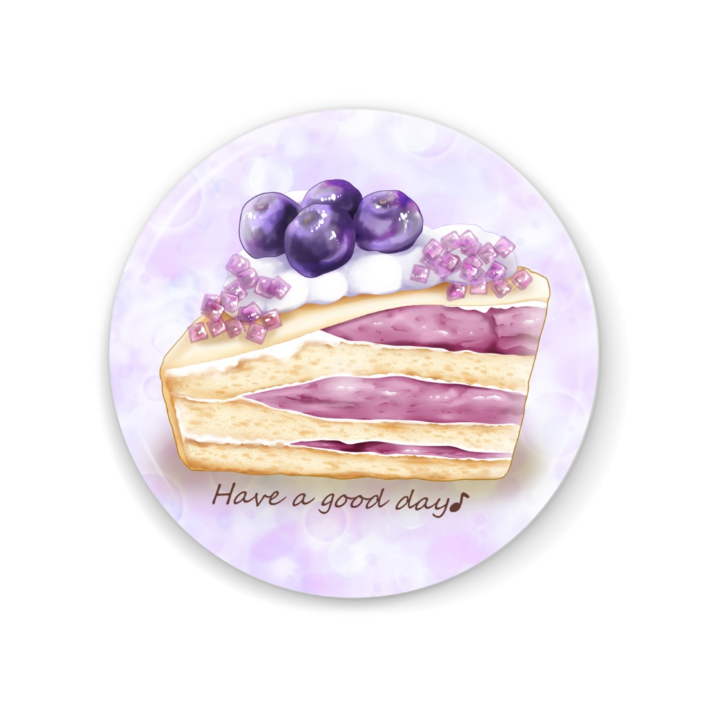 ブルーベリーケーキ缶ミラー
