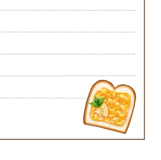 トースト柄メモ(リスト)